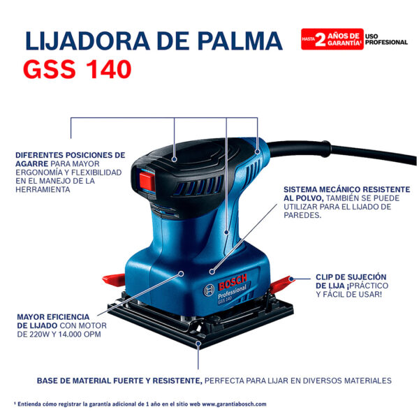 Lijadora orbital GSS 140 Professional Bosh