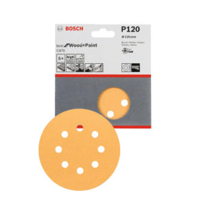 Disco de Lija C470 125mm G120 5u 8P madera y pintura. (Best for Wood and Paint)