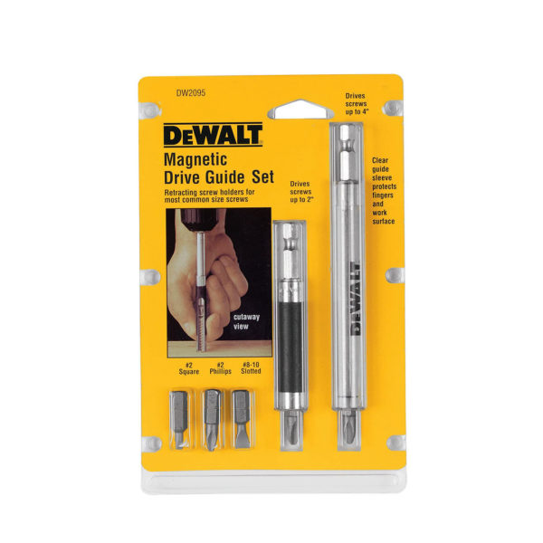 Set Guías Magnéticas + 3 Puntas Atornillar Dewalt DW2095