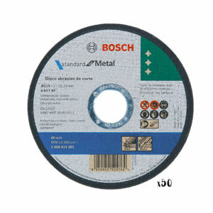 set 50 discos de corte milimétricos Bosch 115x1,0 mm