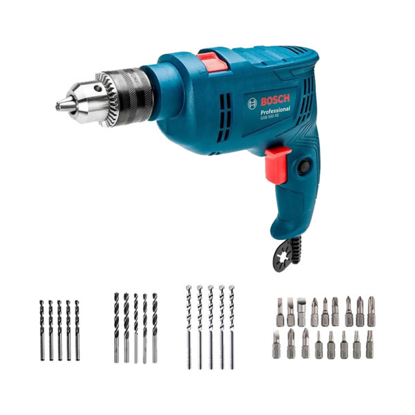 Taladro Percutor Bosch Gsb 550 Re + 34 Accesorios