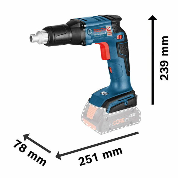 Atornillador Drywall Inal. Bosch GSR 18V-EC TE - Sin Baterías