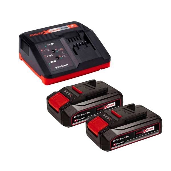 Kit Cargador + Twin Pack 2 Baterías 2,5 AH - 18V Einhell