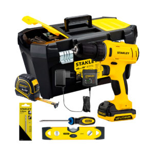 Taladro Rotación 12v + Caja + 3 Herr. Stanley Scd121s1-promo