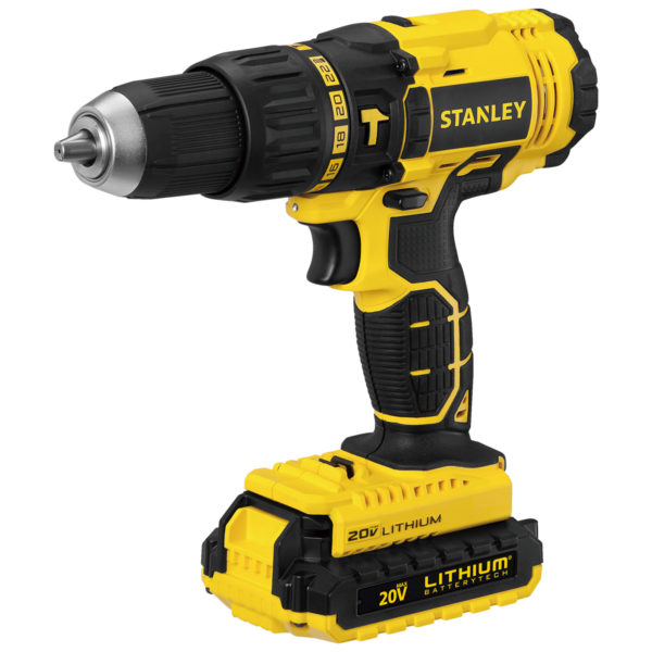 Taladro Percutor 20v + 2 Baterías Stanley Sch201c2k-b2c