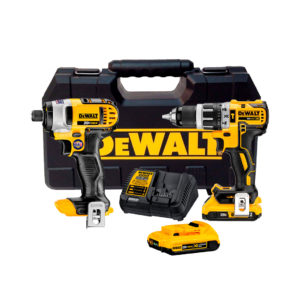 Kit Taladro Percutor + Atornillador Impacto 20v + 2bat Dewalt DCD796D2-DCF885B