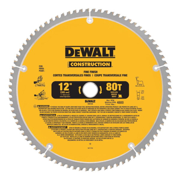 Disco 12 Pulgadas 80 Dientes Dewalt DW3128