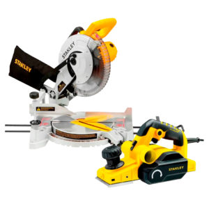 Sierra Inglete. 1650w + Cepillo Eléc. Stanley Sm16-stpp7502