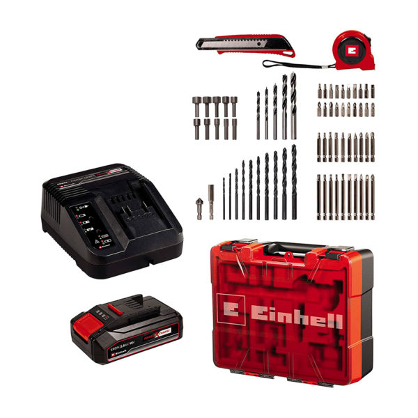 Kit Taladro Einhell TE-CD 18/40 Li + 69 Acc (1x2,5 Ah)