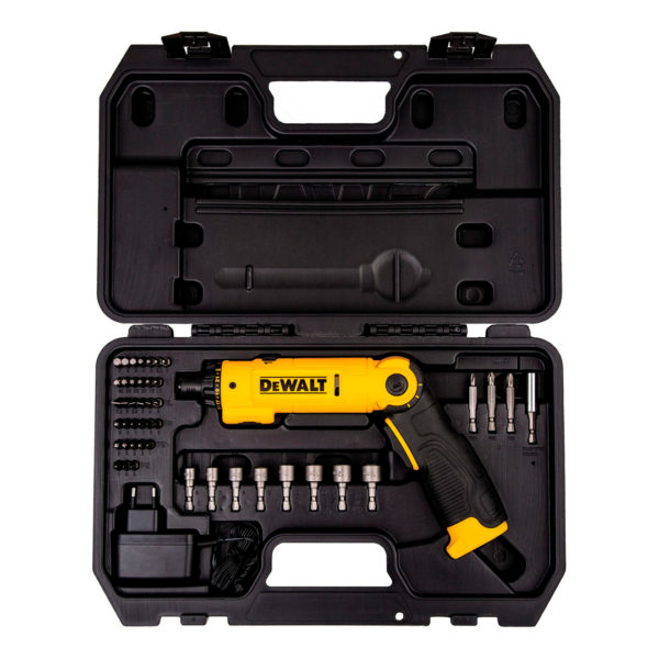 Kit Atornillador Inal. 8v + 45 Accesorios Dewalt Dcf008-b2
