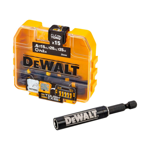 Set 15 Puntas + Adaptador Magnético Dewalt Dt70522t-qz