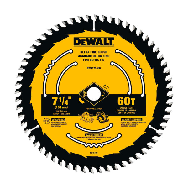 Disco De Sierra 7-1/4'' 60t Corte Fino Dewalt Dwa171460
