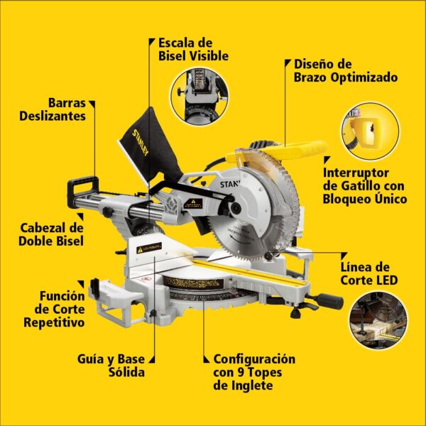 Ingleteadora + Cepillo Elect. Stanley Sm18-stpp7502