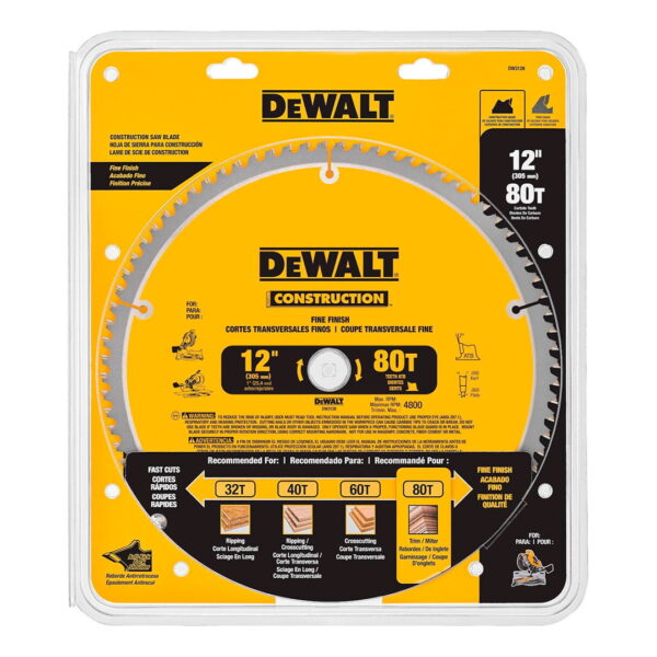 Disco 12 Pulgadas 80 Dientes Dewalt DW3128