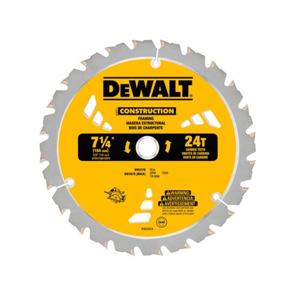 Pack 3 Discos Corte Madera 7-1/4' X 5/8' Dewalt Dw3578p3