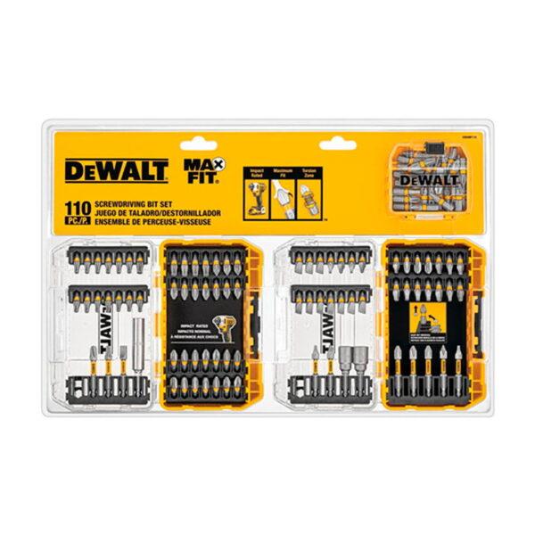 Set Atornillar 110 Piezas Maxfit Dewalt Dwamf110