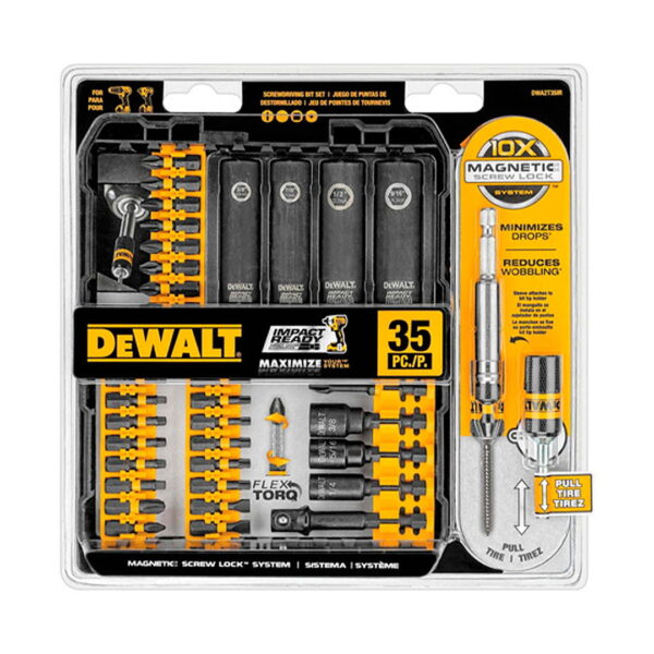 Kit Taladro Percutor Dewalt DWD024 + Set 35 PCS DWA2T35IR