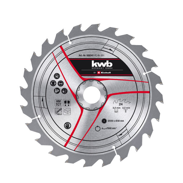DISCO SIERRA 250X30MM 24D KWB 589341