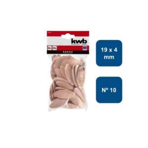 50 GALLETAS PARA ENSAMBLAR MADERA N°10 KWB 29110