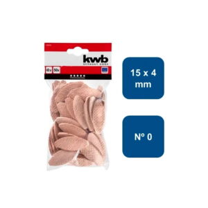 50 GALLETAS PARA ENSAMBLAR MADERA N°0 KWB 29100