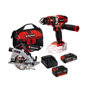 Kit Taladro Percutor y Sierra Circular Einhell + Bolso y Baterías