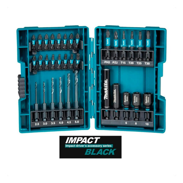 Set 33 Puntas y Brocas Impact Black Makita B-66896