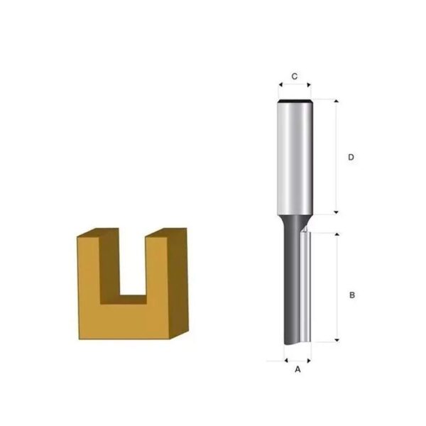 Fresa recta 1 Filo 1/4 Makita D-01286