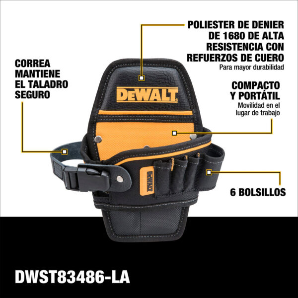 Porta Taladro 6 Bolsillos Dewalt Dwst83486-la