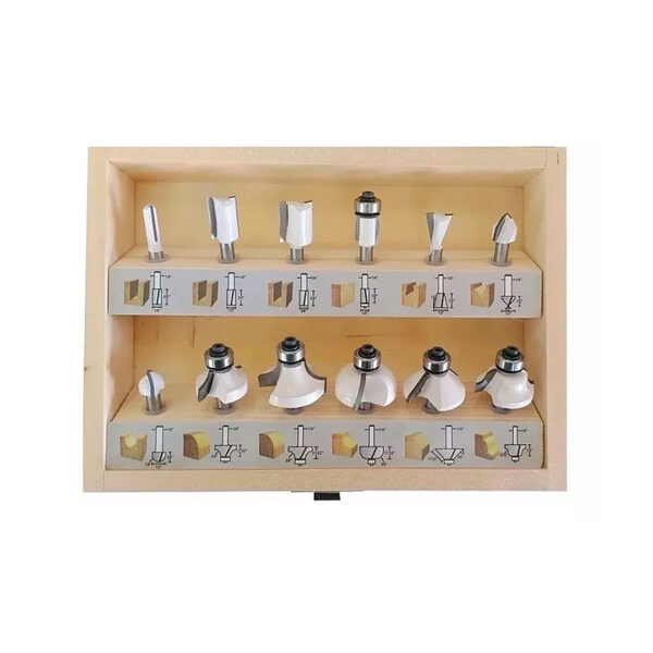 Juego De 12 Fresas Makita 1/4 Para Madera Router D-53584