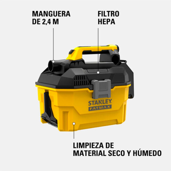 Aspiradora Inalámbrica Alta Eficiencia 20v Stanley Scv002-b2 - Sin Batería