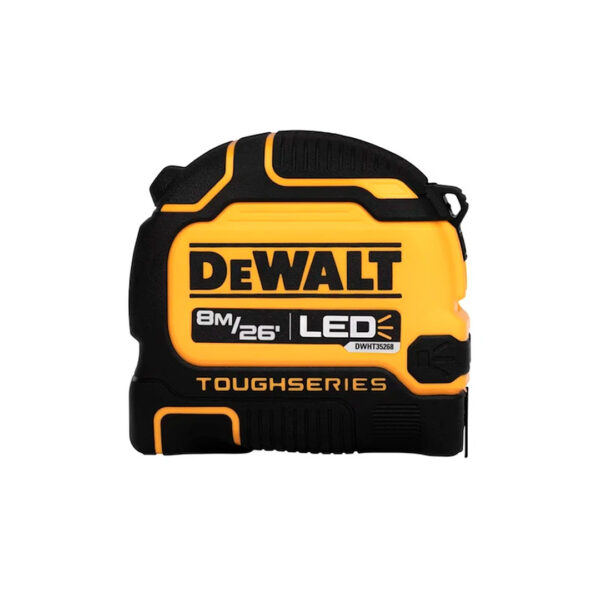 Huincha De Medir Dewalt luz LED TOUGHSERIES 8m/26 Dwht35268s