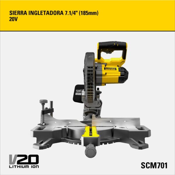 Sierra Ingleteadora Stanley 7-1/4 20v Scm701-b2 - Sin Baterias