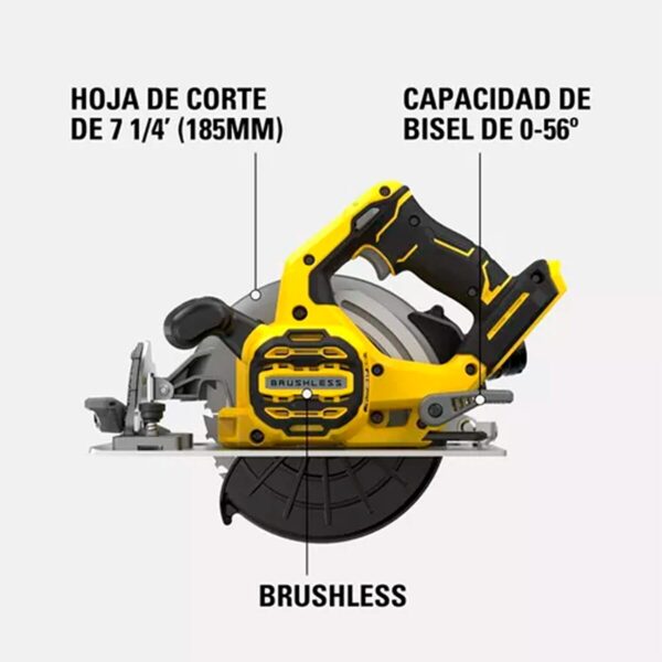 Sierra Circular 7-1/4 Inal. 20v Stanley Sbc550 SB + Mug Stanley de Regalo