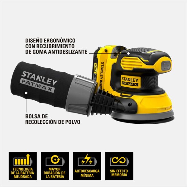 Lijadora Roto-orbital 20v S/batería Stanley Scs220-b2