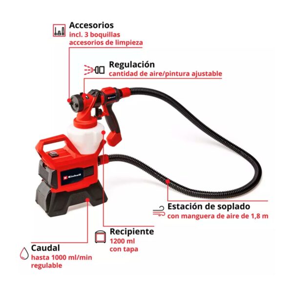 Pistola de Pintar Inal. Einhell TE-SY 18/90 - Sin Baterías